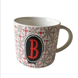 Anthropologie "B" Monogram Mug